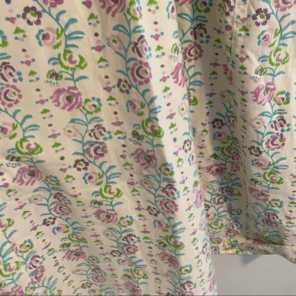 Matta Cotton White Purple Blue Floral MIDI Dress Small - Picture 12 of 16